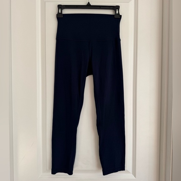 Lululemon Align High Rise Crop Leggings Navy Blue Size 4 Running Yoga Pants - Picture 10 of 10